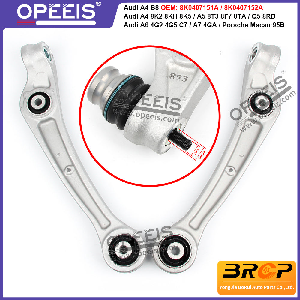 For Audi A4 B8 8K2 8K5 8KH A5 8T3 8F7 8TA A6 4G2 4G5 C7 A7 4GA Q5 8RB Porsche Macan 95B Front Lower Suspension Straight Control Arm