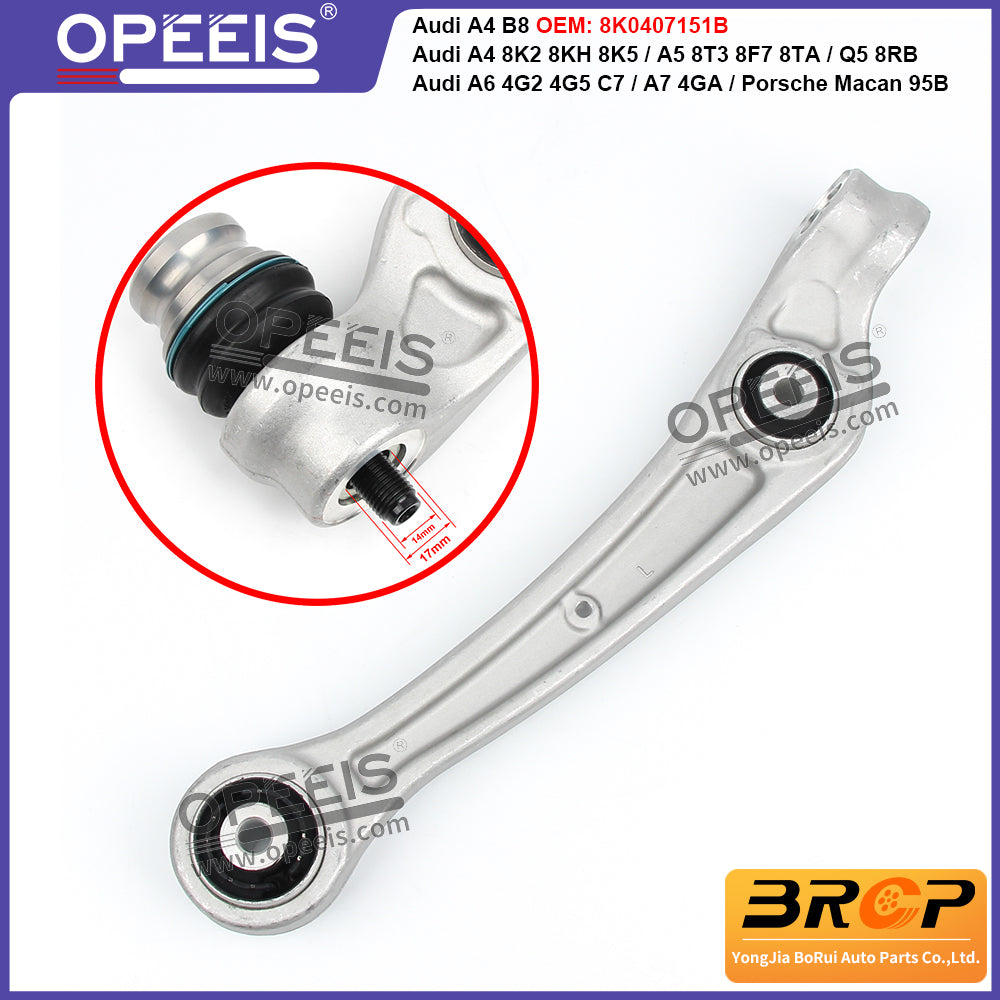 For Audi A4 B8 8K2 8K5 8KH A5 8T3 8F7 8TA A6 4G2 4G5 C7 A7 4GA Q5 8RB Porsche Macan 95B Front Lower Suspension Straight Control Arm