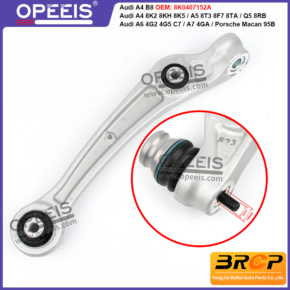 For Audi A4 B8 8K2 8K5 8KH A5 8T3 8F7 8TA A6 4G2 4G5 C7 A7 4GA Q5 8RB Porsche Macan 95B Front Lower Suspension Straight Control Arm
