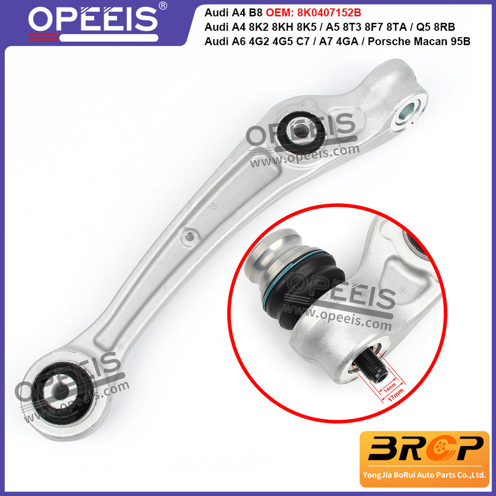 For Audi A4 B8 8K2 8K5 8KH A5 8T3 8F7 8TA A6 4G2 4G5 C7 A7 4GA Q5 8RB Porsche Macan 95B Front Lower Suspension Straight Control Arm